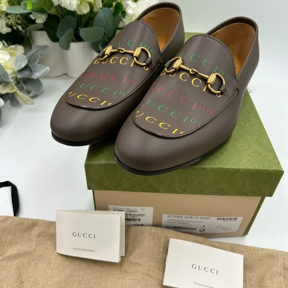 Men's Gucci, Jordaan 100th anniversary horse bit loafer size 8 fits 9 US - Picture 12 of 12